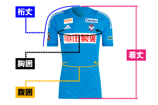 2023シーズンGKユニフォームのサイズ表記について